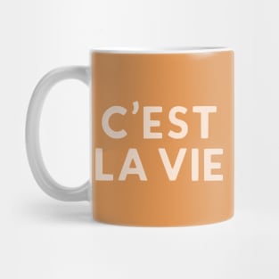 C'est La Vie Retro French Hand Lettering Mug